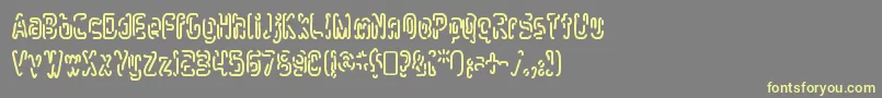 MlurmlryRegular Font – Yellow Fonts on Gray Background