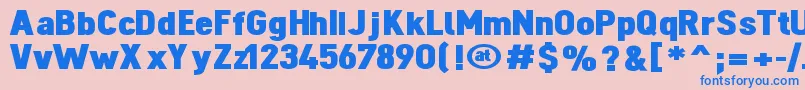 Dinobl Font – Blue Fonts on Pink Background