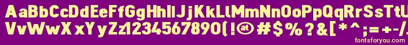 Dinobl Font – Yellow Fonts on Purple Background