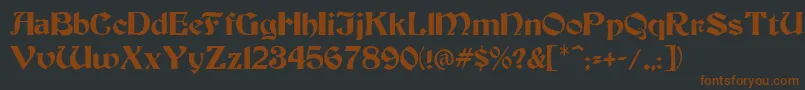 BrandywineNormal Font – Brown Fonts on Black Background