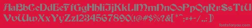 BrandywineNormal-Schriftart – Graue Schriften auf rotem Hintergrund