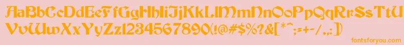 BrandywineNormal Font – Orange Fonts on Pink Background