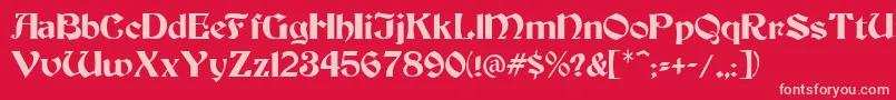 Шрифт BrandywineNormal – розовые шрифты на красном фоне