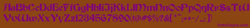 BrandywineNormal Font – Purple Fonts on Brown Background