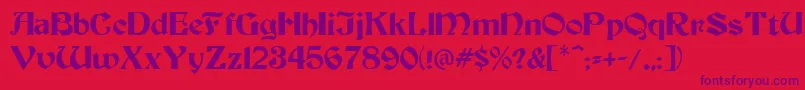BrandywineNormal Font – Purple Fonts on Red Background