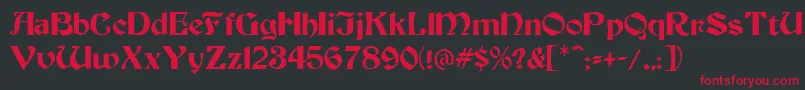 BrandywineNormal Font – Red Fonts on Black Background