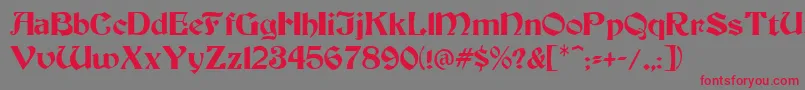BrandywineNormal Font – Red Fonts on Gray Background