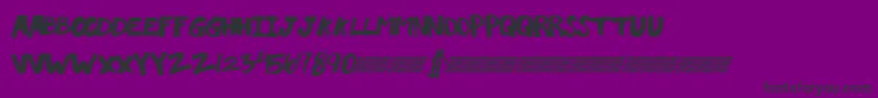 フォントLoveriot – 紫の背景に黒い文字
