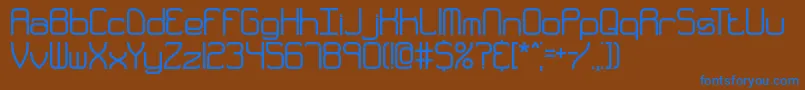 Quarthck Font – Blue Fonts on Brown Background