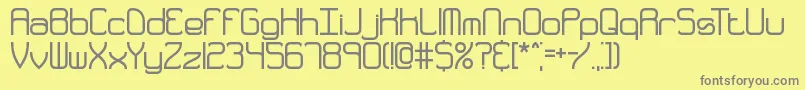 Quarthck Font – Gray Fonts on Yellow Background