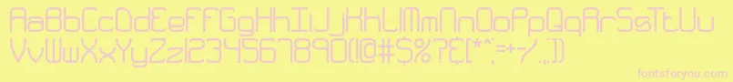 Quarthck Font – Pink Fonts on Yellow Background