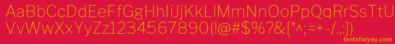 LibrefranklinThin Font – Orange Fonts on Red Background