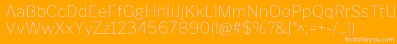 LibrefranklinThin Font – Pink Fonts on Orange Background