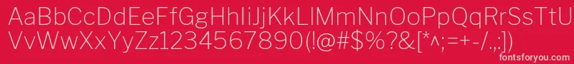 フォントLibrefranklinThin – 赤い背景にピンクのフォント