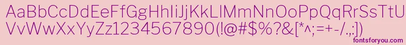 LibrefranklinThin Font – Purple Fonts on Pink Background