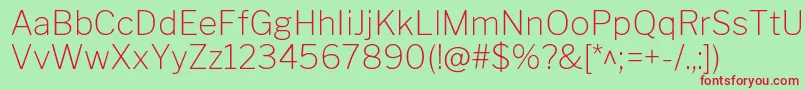 LibrefranklinThin Font – Red Fonts on Green Background