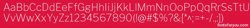 LibrefranklinThin Font – White Fonts on Red Background