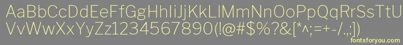 LibrefranklinThin Font – Yellow Fonts on Gray Background