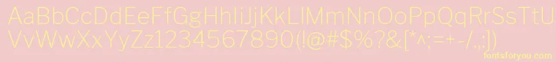 LibrefranklinThin Font – Yellow Fonts on Pink Background