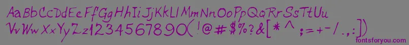 Lehn234 Font – Purple Fonts on Gray Background