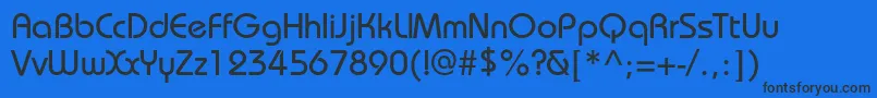 BauhauscMedium Font – Black Fonts on Blue Background