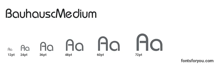 BauhauscMedium Font Sizes