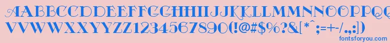 CafeDeFrance Font – Blue Fonts on Pink Background