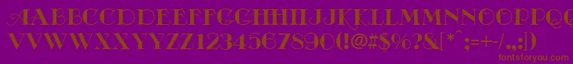 CafeDeFrance Font – Brown Fonts on Purple Background