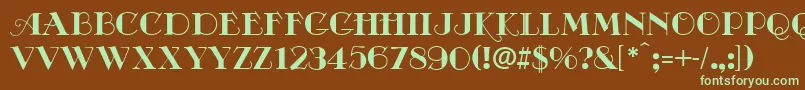 CafeDeFrance Font – Green Fonts on Brown Background