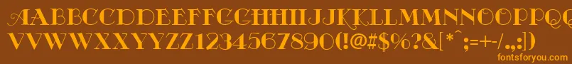 CafeDeFrance Font – Orange Fonts on Brown Background