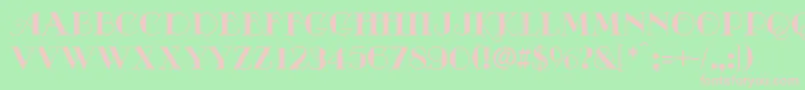 CafeDeFrance Font – Pink Fonts on Green Background