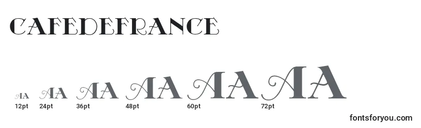 CafeDeFrance Font Sizes