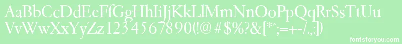 GarfeldserialLight Font – White Fonts on Green Background