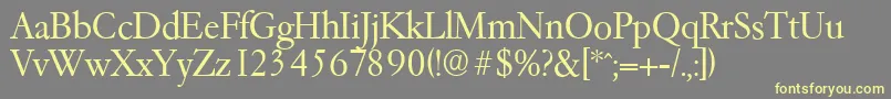 GarfeldserialLight Font – Yellow Fonts on Gray Background