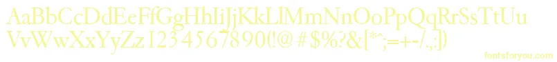 GarfeldserialLight-Schriftart – Gelbe Schriften