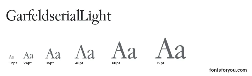Размеры шрифта GarfeldserialLight