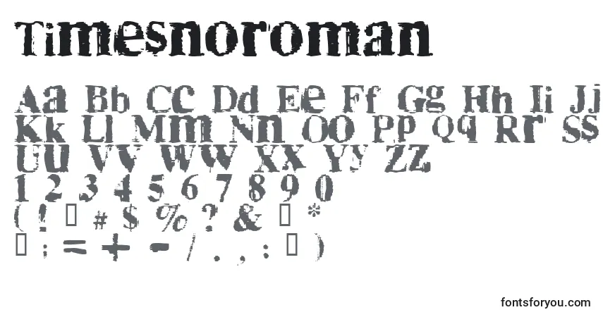 Timesnoroman Font – alphabet, numbers, special characters