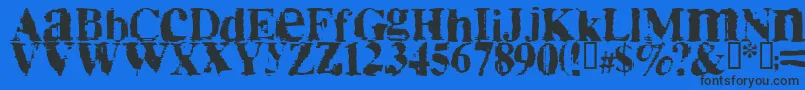 Timesnoroman Font – Black Fonts on Blue Background