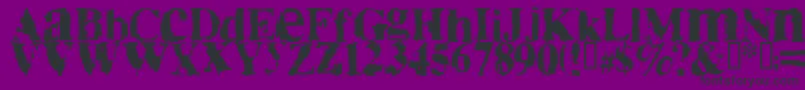 Timesnoroman-fontti – mustat fontit violetilla taustalla