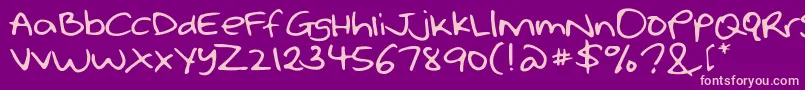 Cecilia Font – Pink Fonts on Purple Background