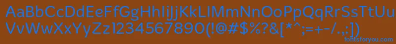 MergeLight Font – Blue Fonts on Brown Background