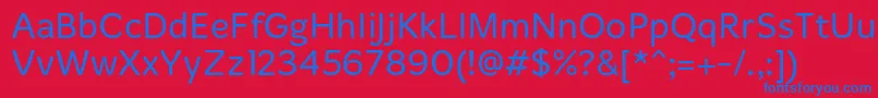 MergeLight Font – Blue Fonts on Red Background