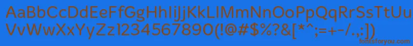MergeLight Font – Brown Fonts on Blue Background