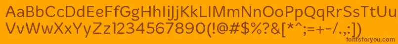 MergeLight Font – Brown Fonts on Orange Background