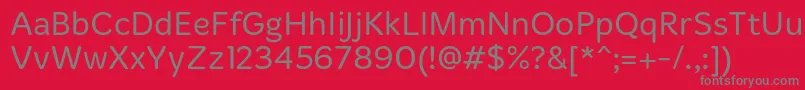 MergeLight Font – Gray Fonts on Red Background
