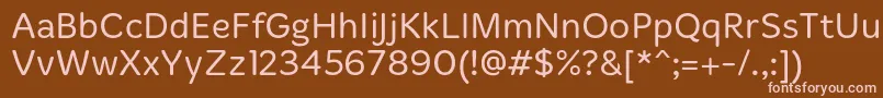 MergeLight Font – Pink Fonts on Brown Background
