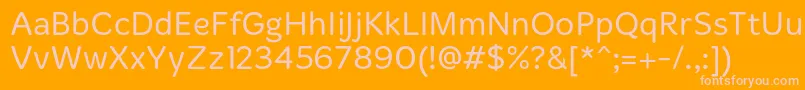 MergeLight Font – Pink Fonts on Orange Background