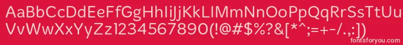 MergeLight Font – Pink Fonts on Red Background