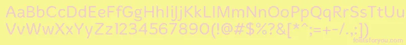 MergeLight Font – Pink Fonts on Yellow Background
