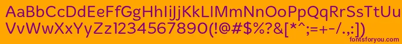 MergeLight Font – Purple Fonts on Orange Background